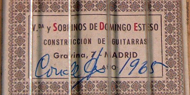 HERMANOS CONDE - SOBRINOS DE ESTESO 1965 - LABEL - ETIKETT - ETIQUETA