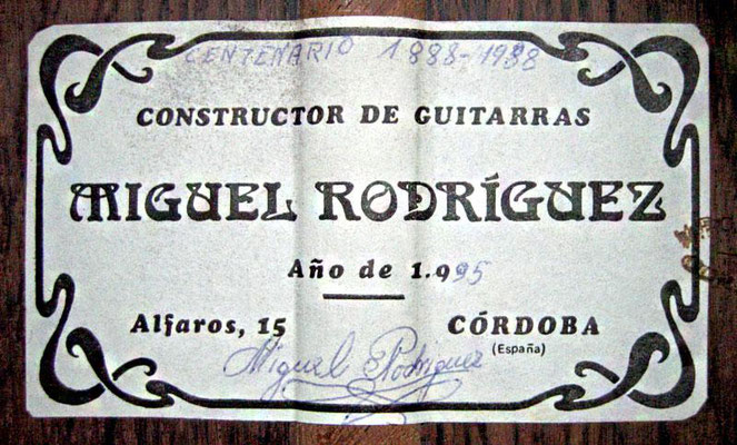Miguel Rodriguez 1995 - Angel Romero - Guitar 1 - Photo 8