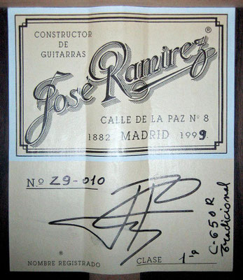 Jose Ramirez 1999- Guitar 2 - Photo 6