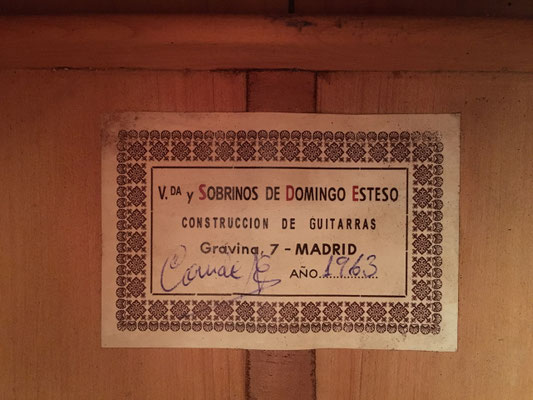 VIUDA Y SOBRINOS DE DOMINGO ESTESO - HERMANOS CONDE 1963 - Guitar 2  - Photo 3