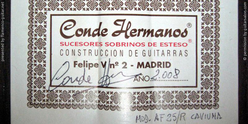 HERMANOS CONDE - SOBRINOS DE ESTESO 2008 - LABEL - ETIKETT - ETIQUETA