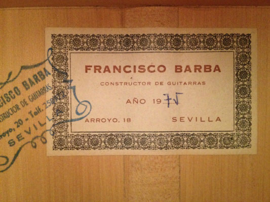 Francisco Barba 1975 - Guitar 1 - Photo 2