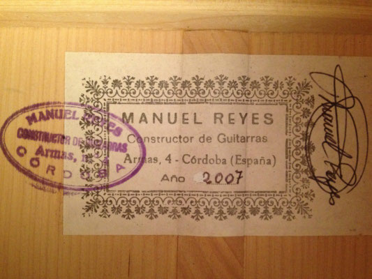 Manuel Reyes 2007 - Guitar 1 - Photo 2