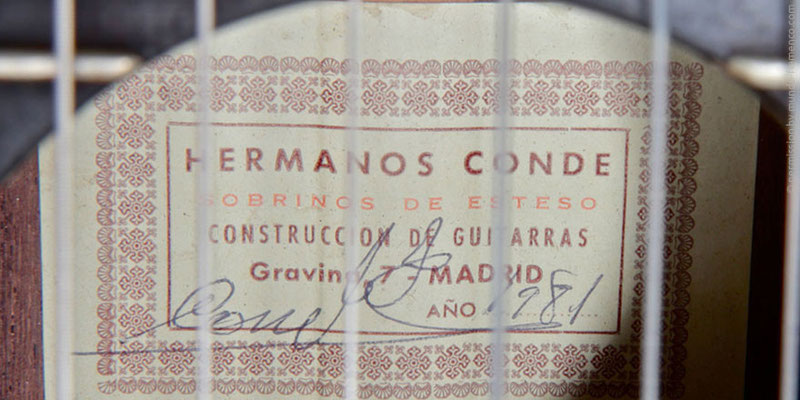 HERMANOS CONDE - SOBRINOS DE ESTESO 1981 - LABEL - ETIKETT - ETIQUETA