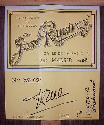 Jose Ramirez 2002 - Guitar 1 - Photo 1