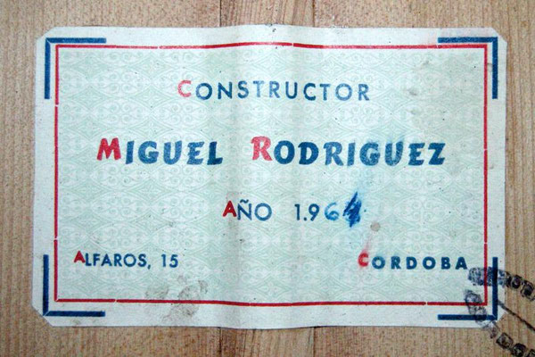 Miguel Rodriguez 1964 - Guitar 1 - Photo 6