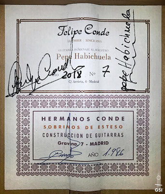 Hermanos Conde - Pepe Habichuela Re-Edition 1986 - Guitar 6 - Photo 3