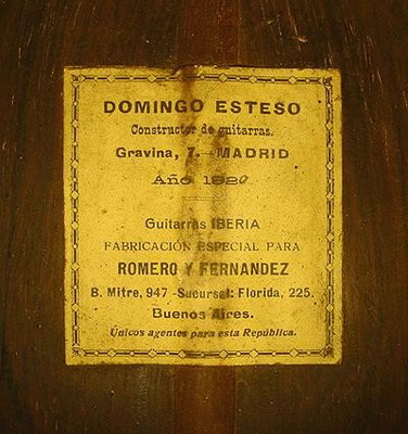 Domingo Esteso 1920 - Guitar 3 - Photo 4