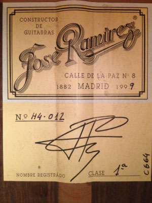 Jose Ramirez 1999- Guitar 1 - Photo 12