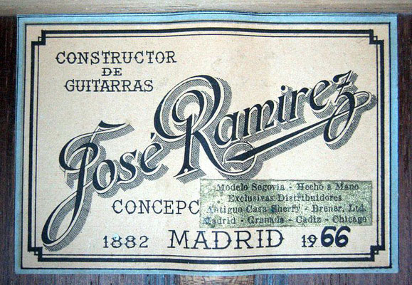 Jose Ramirez 1966 - Guitar 6 - Photo 1