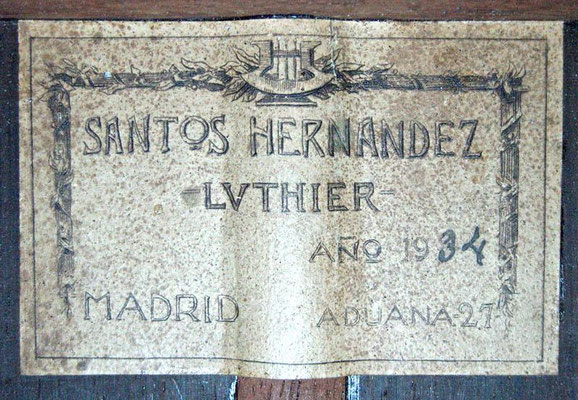 Santos Hernandez 1934 - Guitar 1 - Photo 9