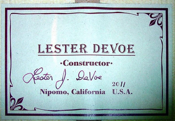 Lester Devoe 2011 - Guitar 2 - Photo 6