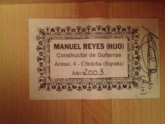 Manuel Reyes Hijo 2003 - Guitar 2 - Photo 15