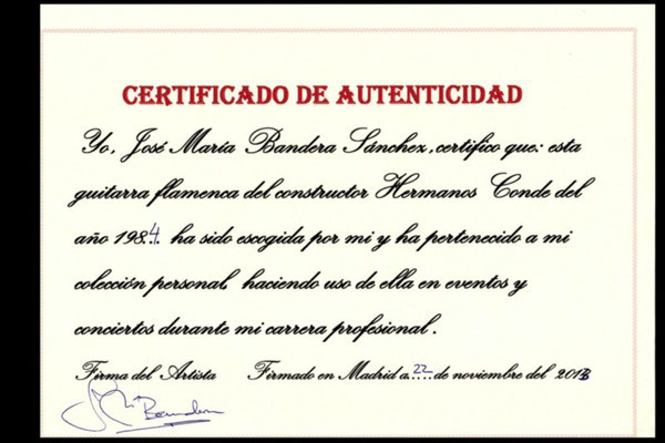 Hermanos Conde 1984 - Jose Maria Bandera - Guitar 5 - Photo 1