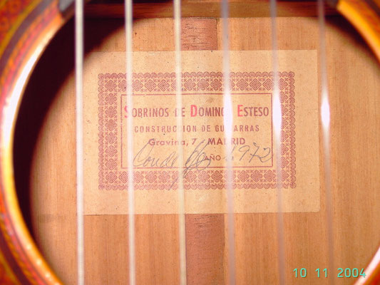 SOBRINOS DE DOMINGO ESTESO 1972 - Guitar 2 - Photo 1 