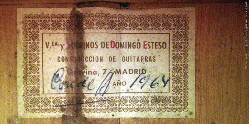 HERMANOS CONDE - SOBRINOS DE ESTESO 1964 - LABEL - ETIKETT - ETIQUETA