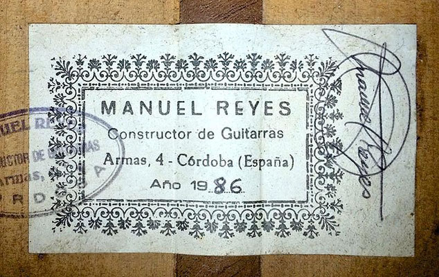 Manuel Reyes 1986 - Guitar 1 - Photo 3