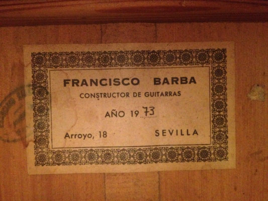 Francisco Barba 1973 - Guitar 3 - Photo 2