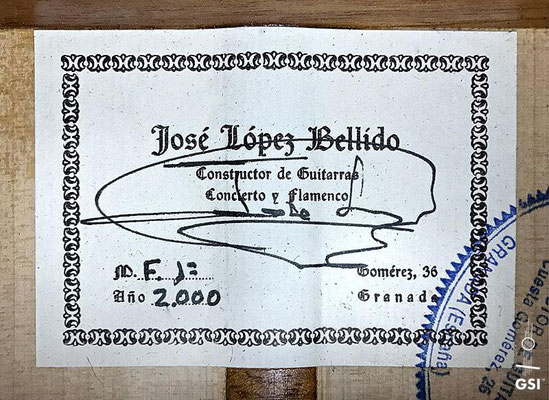 Jose Lopez Bellido 2000 - Guitar 1 - Photo 6