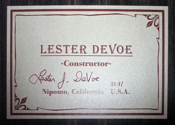 Lester Devoe 2011 - Guitar 1 - Photo 1