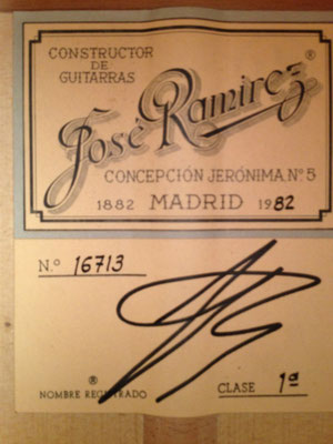 Jose Ramirez 1982 - Guitar 1 - Photo 18