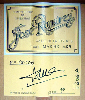 Jose Ramirez 2005 - Guitar 2 - Photo 5
