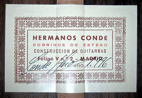 Hermanos Conde - Sobrinos de Esteso - 1996 - Guitar 3 - Photo 6