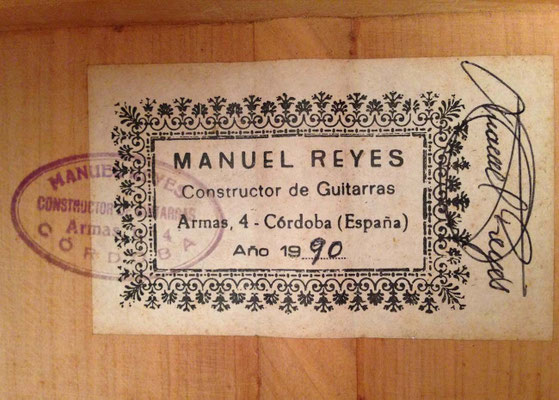 Manuel Reyes 1990 - Guitar 3 - Photo 22