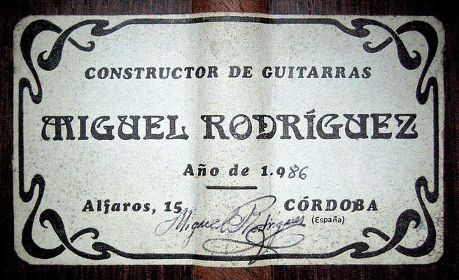 Miguel Rodriguez 1986 - Guitar 2 - Photo 6