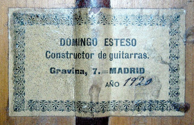 Domingo Esteso 1920 - Guitar 1 - Photo 6