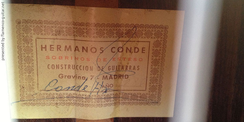 HERMANOS CONDE - SOBRINOS DE ESTESO 1986 - LABEL - ETIKETT - ETIQUETA