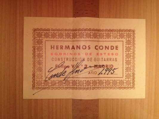 Hermanos Conde - Sobrinos de Esteso - 1995 - Guitar 3 - Photo 2