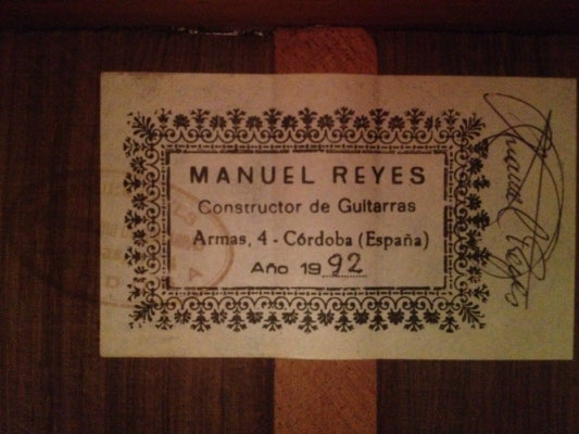 Manuel Reyes 1992 - Guitar 1 - Photo 22