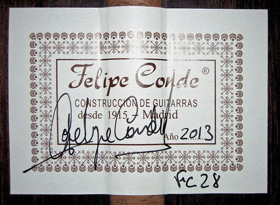 Felipe Conde 2013 - Guitar 1 - Photo 1