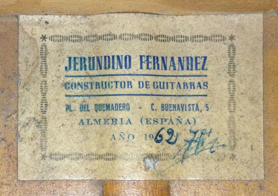 Gerundino Fernandez 1962 - Guitar 2 - Photo 2