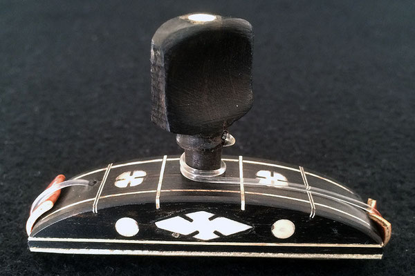 CAPO - CEJILLA - EBONY WITH MOTHER OF PEARL ORNAMENTS