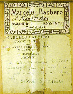 Marcelo Barbero 1951 - Guitar 1 - Photo 1