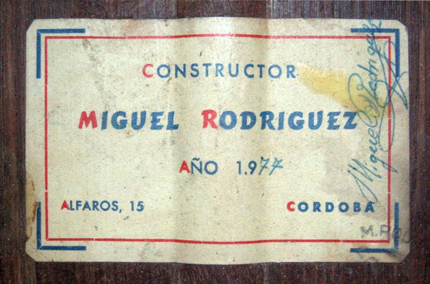 Miguel Rodriguez 1977 - Guitar 1 - Photo 6