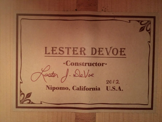 Lester Devoe 2012 - Guitar 4 - Photo 2