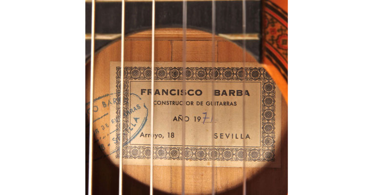 Francisco Barba 1971 - Guitar 1 - Photo 5