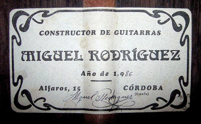 Miguel Rodriguez 1986 - Guitar 1 - Photo 3