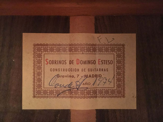 Sobrinos de Domingo Esteso 1974 - Guitar 9 - Photo 3