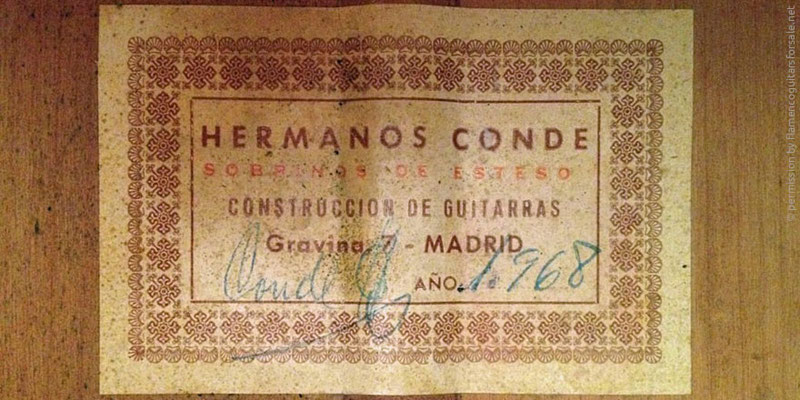 HERMANOS CONDE - SOBRINOS DE ESTESO 1968 - LABEL - ETIKETT - ETIQUETA