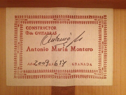Antonio Marin Montero 2009 - Guitar 3 - Photo 19