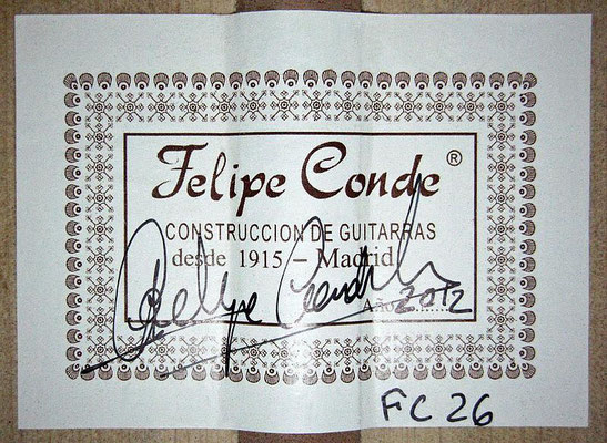 Felipe Conde 2012 - Guitar 7 - Photo 1