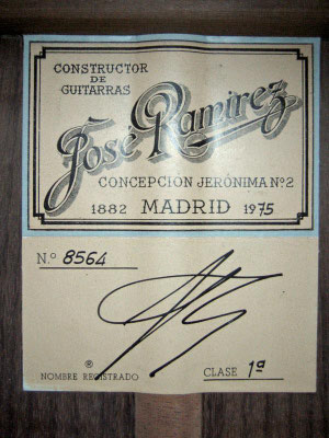 Jose Ramirez 1975 - Guitar 1 - Photo 1