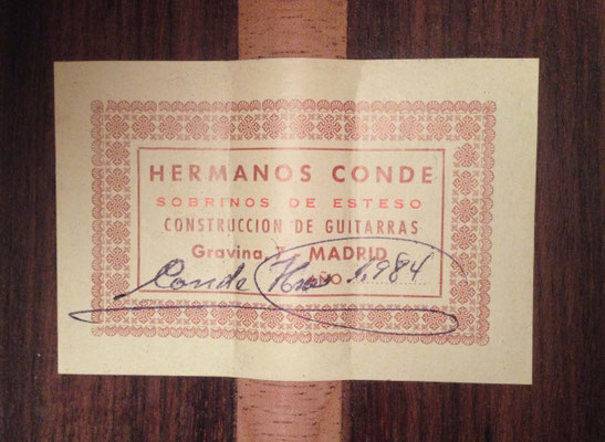 Hermanos Conde - Sobrinos de Esteso - 1984 - Guitar 8 - Photo 8