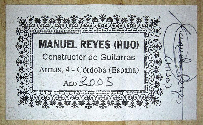 Manuel Reyes Hijo 2005 - Guitar 3 - Photo 6