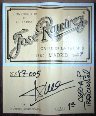 Jose Ramirez 2007 - Guitar 2 - Photo 10