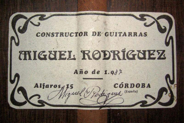 Miguel Rodriguez 1987 - Guitar 2 - Photo 7